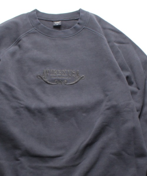 AVIREX(アヴィレックス)の「【直営店限定】ピグメント ラグラン スウェット / PIGMENT RAGLAN SWEAT / アヴィレックス / AVIREX(スウェット・メンズ・チャコールグレー/ベージュ・MEDIUM/LARGE/X-LARGE)」の1枚目の写真