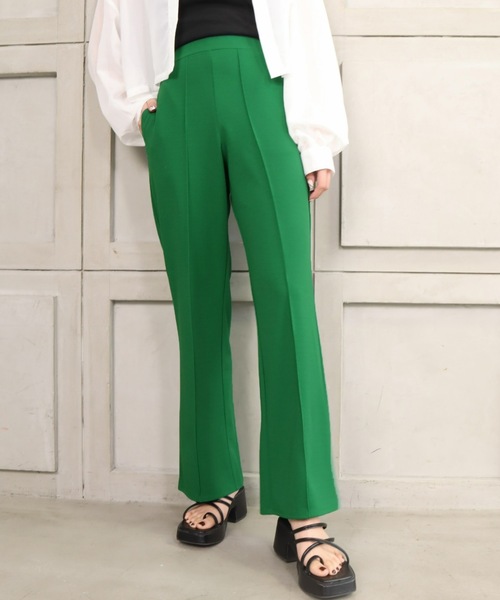 moment+（モーメントプラス）の「カットソーセンターシームストレートカラーパンツ（その他パンツ・レディース・ブラック/レッド/ピンク/ターコイズブルー/オレンジ/ブルー/グリーン・M）」の15枚目の写真