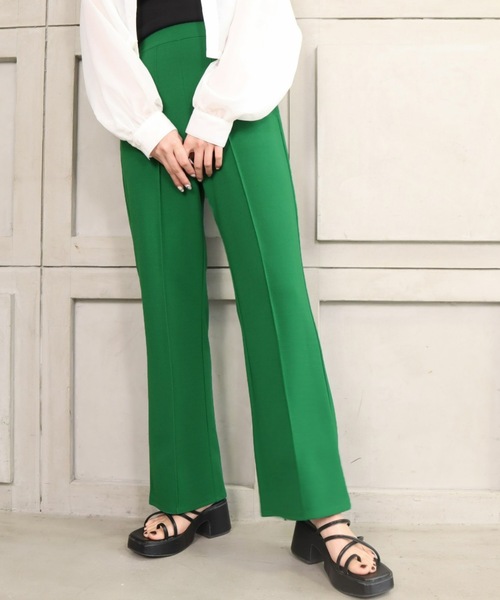 moment+（モーメントプラス）の「カットソーセンターシームストレートカラーパンツ（その他パンツ・レディース・ブラック/レッド/ピンク/ターコイズブルー/オレンジ/ブルー/グリーン・M）」の16枚目の写真