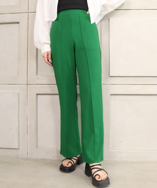 moment+（モーメントプラス）の「カットソーセンターシームストレートカラーパンツ（その他パンツ・レディース・ブラック/レッド/ピンク/ターコイズブルー/オレンジ/ブルー/グリーン・M）」の17枚目の写真