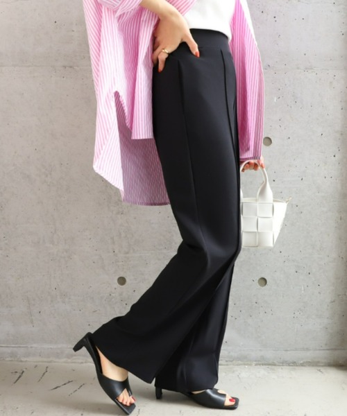 moment+（モーメントプラス）の「カットソーセンターシームストレートカラーパンツ（その他パンツ・レディース・ブラック/レッド/ピンク/ターコイズブルー/オレンジ/ブルー/グリーン・M）」の22枚目の写真