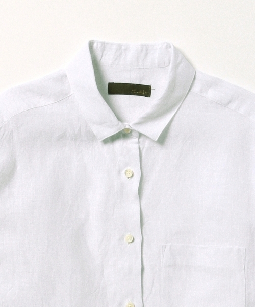 Demi-Luxe BEAMS（デミルクス ビームス）の「luxluft / リネン シャンブレーブラウス（シャツ/ブラウス・レディース・ホワイト/サックスブルー・36/38）」の14枚目の写真