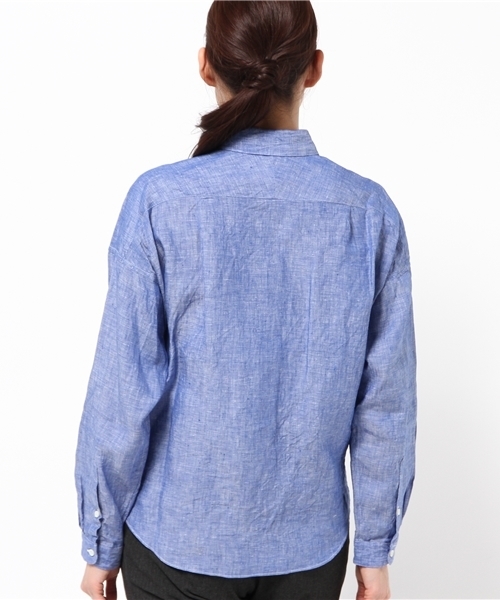 Demi-Luxe BEAMS（デミルクス ビームス）の「luxluft / リネン シャンブレーブラウス（シャツ/ブラウス・レディース・ホワイト/サックスブルー・36/38）」の5枚目の写真