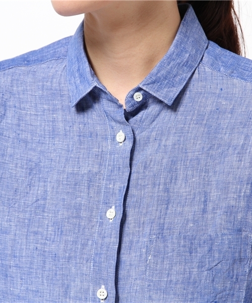 Demi-Luxe BEAMS（デミルクス ビームス）の「luxluft / リネン シャンブレーブラウス（シャツ/ブラウス・レディース・ホワイト/サックスブルー・36/38）」の9枚目の写真