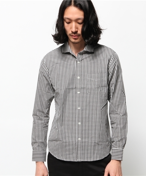 UNION STATION（ユニオンステーション）の「ギンガムチェックシャツ/ワントーン（シャツ/ブラウス・メンズ・ブラック/ブルー・LL/SMALL/LARGE/MEDIUM）」の3枚目の写真