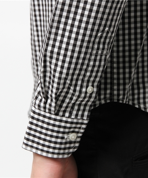 UNION STATION（ユニオンステーション）の「ギンガムチェックシャツ/ワントーン（シャツ/ブラウス・メンズ・ブラック/ブルー・LL/SMALL/LARGE/MEDIUM）」の7枚目の写真