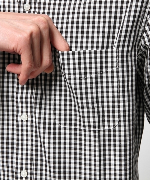 UNION STATION（ユニオンステーション）の「ギンガムチェックシャツ/ワントーン（シャツ/ブラウス・メンズ・ブラック/ブルー・LL/SMALL/LARGE/MEDIUM）」の8枚目の写真