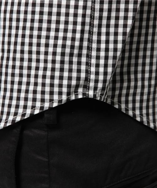 UNION STATION（ユニオンステーション）の「ギンガムチェックシャツ/ワントーン（シャツ/ブラウス・メンズ・ブラック/ブルー・LL/SMALL/LARGE/MEDIUM）」の9枚目の写真