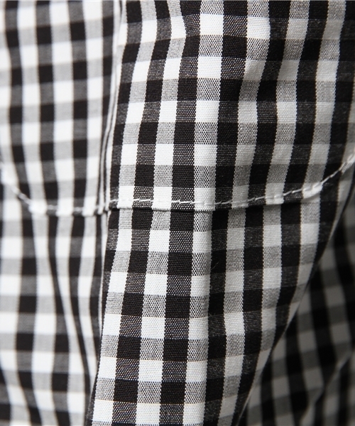 UNION STATION（ユニオンステーション）の「ギンガムチェックシャツ/ワントーン（シャツ/ブラウス・メンズ・ブラック/ブルー・LL/SMALL/LARGE/MEDIUM）」の11枚目の写真