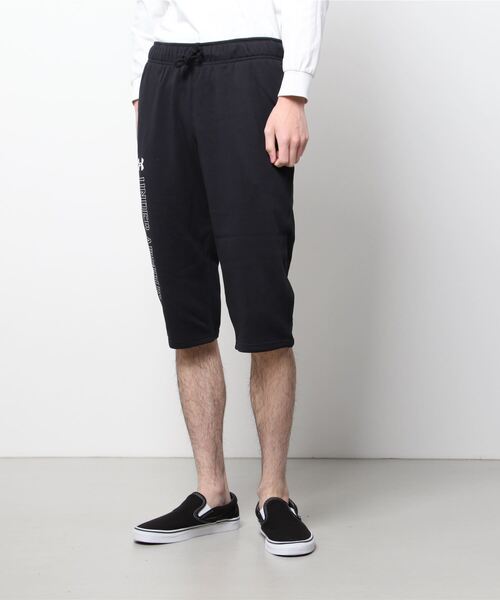 UNDER ARMOUR（アンダーアーマー）の「アンダーアーマー  UA Rival Terry 3/4 Pant（スウェットパンツ・メンズ・ライトグレー/ブラック・L/3L/LL/S/M）」の2枚目の写真