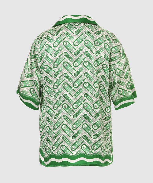 Casablanca（カサブランカ）の「SILK SATIN CUBAN COLLAR SHORT SLEEVE  