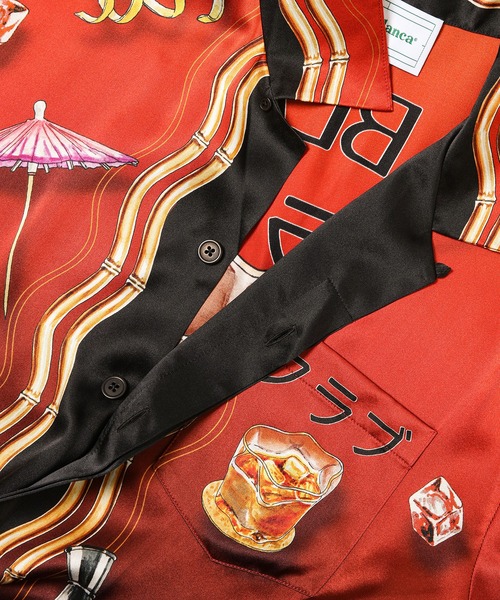 Casablanca（カサブランカ）の「SILK SATIN CUBAN COLLAR SHORT SLEEVE