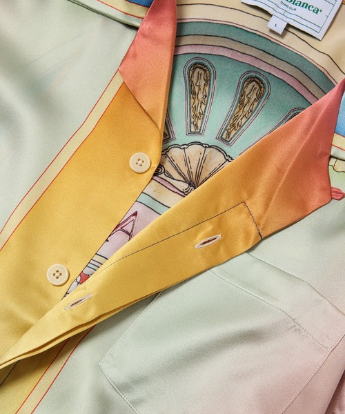 Casablanca（カサブランカ）の「SILK SATIN CUBAN COLLAR SHORT SLEEVE