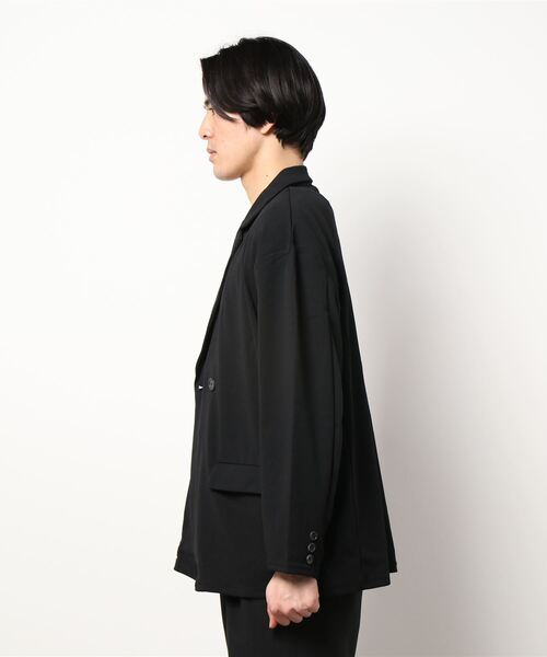 Bling Leads（ブリングリーズ）の「《Bling Leads》梨地　ダブルテーラードジャケット（テーラードジャケット・メンズ・ブラック/ブラウン/グレイッシュベージュ/グレイッシュブルー・MEDIUM/LARGE）」の5枚目の写真