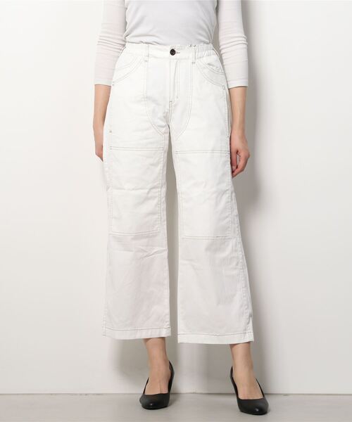 AVIREX(アヴィレックス)の「SH L WAIST GATHERS PANTS/ ウエストギャザーパンツ(その他パンツ・レディース・オリーブ/ホワイト・SMALL/LARGE/MEDIUM)」の1枚目の写真