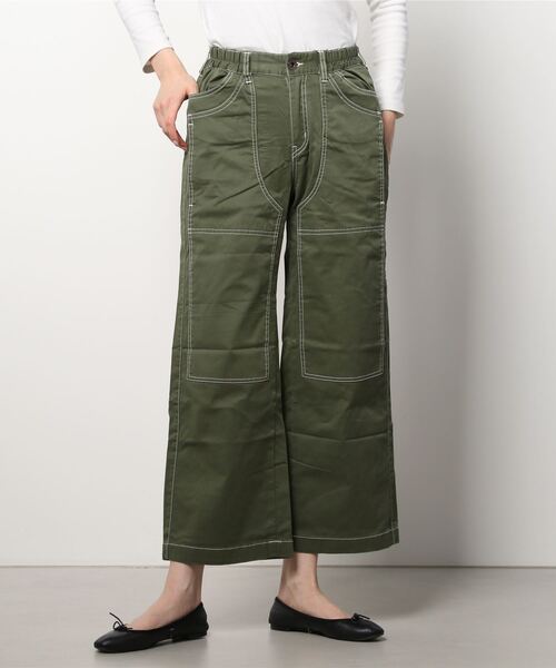 AVIREX(アヴィレックス)の「SH L WAIST GATHERS PANTS/ ウエストギャザーパンツ(その他パンツ・レディース・オリーブ/ホワイト・SMALL/LARGE/MEDIUM)」の2枚目の写真