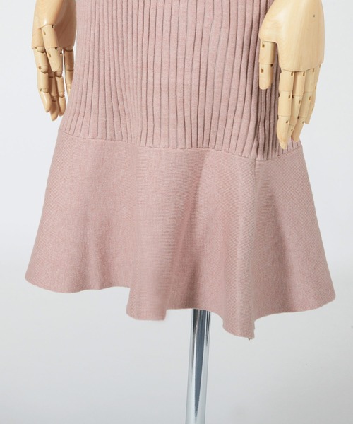 Julia Boutique（ジュリアブティック）の「ミディアム丈・バルーン五分袖マーメイドニットワンピース/22000（ワンピース・レディース・ベージュ/ブラック/グレイッシュベージュ/ミント/アイボリー/ピンク・MEDIUM）」の22枚目の写真