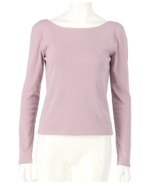 CHILLE(チル)の「バックラウンドリブカットソー(Tシャツ/カットソー・レディース・ピンク/ブラック/ホワイト/ホワイト×ブラック・FREE)」の21枚目の写真