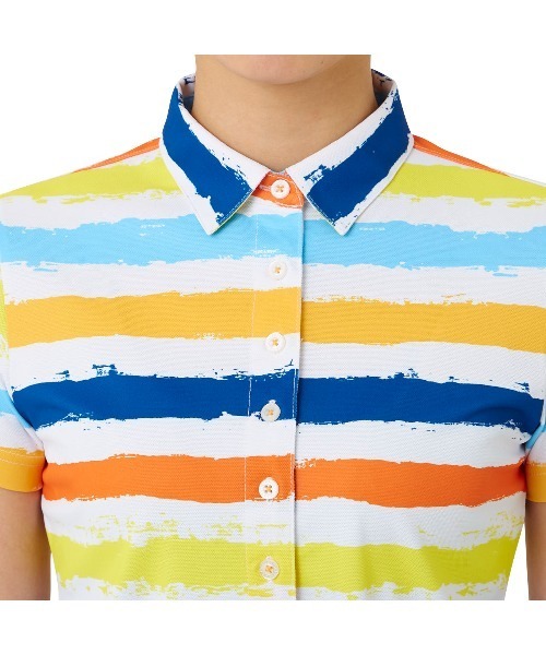 Loudmouth(ラウドマウス)の「LOUDMOUTH/ラウドマウス ゴルフウェア 総柄 吸汗速乾 UVカット ウエスト紐 ボタンダウン 半袖 ひざ上 ミニ丈 ワンピース(ワンピース・レディース・マルチ/ホワイト系その他/ライトグリーン系/その他・M/LL/S/L)」の20枚目の写真