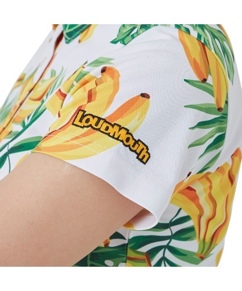 Loudmouth(ラウドマウス)の「LOUDMOUTH/ラウドマウス ゴルフウェア 総柄 吸汗速乾 UVカット ウエスト紐 ボタンダウン 半袖 ひざ上 ミニ丈 ワンピース(ワンピース・レディース・マルチ/ホワイト系その他/ライトグリーン系/その他・M/LL/S/L)」の13枚目の写真