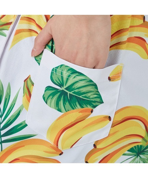 Loudmouth(ラウドマウス)の「LOUDMOUTH/ラウドマウス ゴルフウェア 総柄 吸汗速乾 UVカット ウエスト紐 ボタンダウン 半袖 ひざ上 ミニ丈 ワンピース(ワンピース・レディース・マルチ/ホワイト系その他/ライトグリーン系/その他・M/LL/S/L)」の14枚目の写真