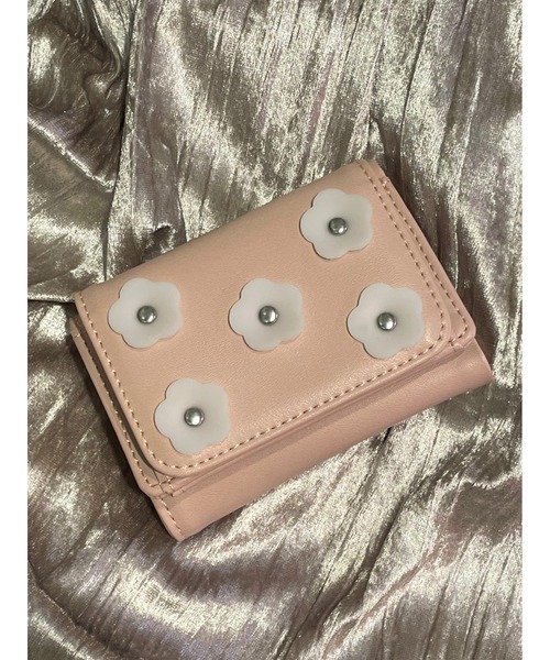 merry jenny（メリージェニー）の「flowerミニウォレット（財布・レディース・ブラック/ピンク/ブルー/グリーン・FREE）」の4枚目の写真