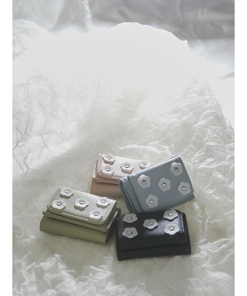 merry jenny（メリージェニー）の「flowerミニウォレット（財布・レディース・ブラック/ピンク/ブルー/グリーン・FREE）」の8枚目の写真