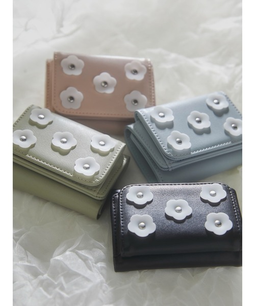 merry jenny（メリージェニー）の「flowerミニウォレット（財布・レディース・ブラック/ピンク/ブルー/グリーン・FREE）」の9枚目の写真
