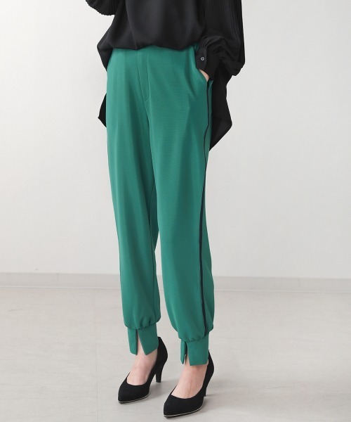 Bou Jeloud（ブージュルード）の「ジョガーパンツ（その他パンツ・レディース・ブラック/オフホワイト/グリーン・38）」の3枚目の写真