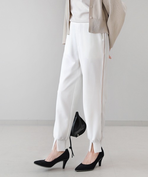 Bou Jeloud（ブージュルード）の「ジョガーパンツ（その他パンツ・レディース・ブラック/オフホワイト/グリーン・38）」の15枚目の写真