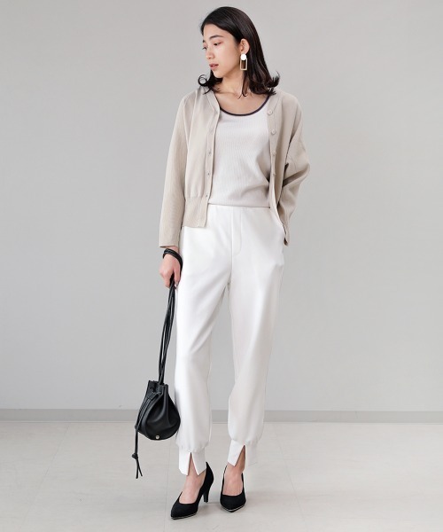 Bou Jeloud（ブージュルード）の「ジョガーパンツ（その他パンツ・レディース・ブラック/オフホワイト/グリーン・38）」の12枚目の写真