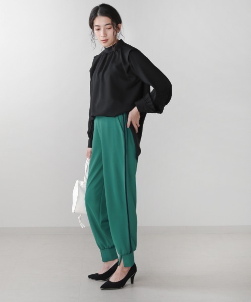 Bou Jeloud（ブージュルード）の「ジョガーパンツ（その他パンツ・レディース・ブラック/オフホワイト/グリーン・38）」の7枚目の写真