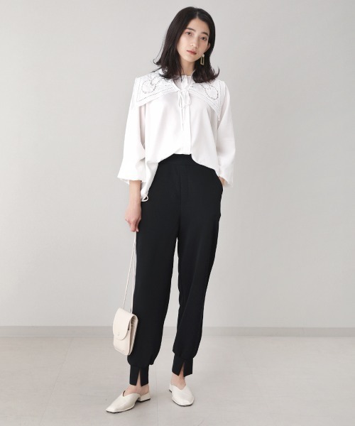 Bou Jeloud（ブージュルード）の「ジョガーパンツ（その他パンツ・レディース・ブラック/オフホワイト/グリーン・38）」の6枚目の写真