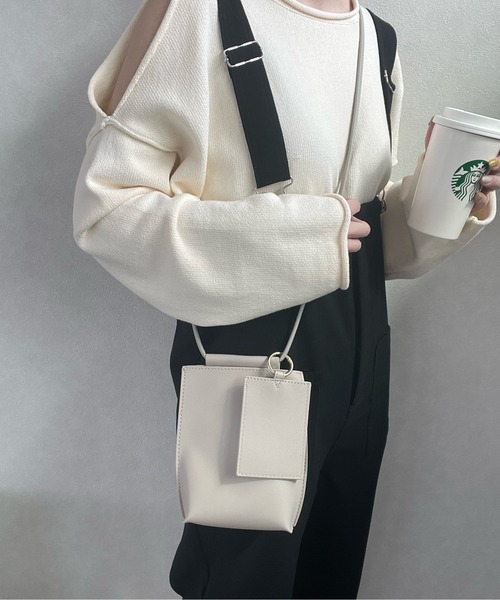 y/m by misato（イムバイミサト）の「ミニマムショルダーBAG（ショルダーバッグ・レディース・ライトグレー/ブラック/モカ・FREE）」の7枚目の写真