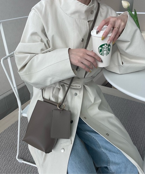 y/m by misato（イムバイミサト）の「ミニマムショルダーBAG（ショルダーバッグ・レディース・ライトグレー/ブラック/モカ・FREE）」の22枚目の写真