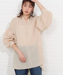 SHOO・LA・RUE | 多ボタンチュニックブラウス【藤本美貴さん着用商品】(シャツ/ブラウス)