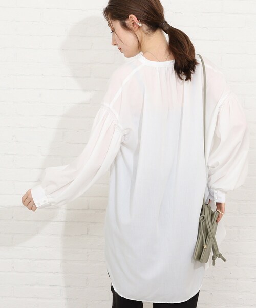 SHOO・LA・RUE(シューラルー)の「◆多ボタンチュニックブラウス(シャツ/ブラウス・レディース・ピンク/ホワイト系/ライトグレー系2/グリーン系/ブルー系2・00)」の14枚目の写真