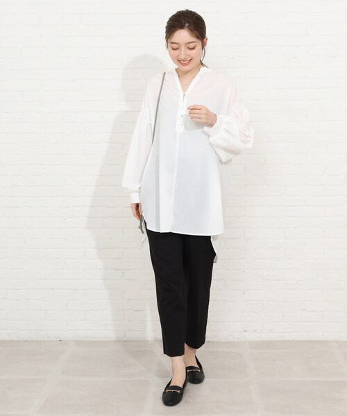 SHOO・LA・RUE(シューラルー)の「◆多ボタンチュニックブラウス(シャツ/ブラウス・レディース・ピンク/ホワイト系/ライトグレー系2/グリーン系/ブルー系2・00)」の15枚目の写真