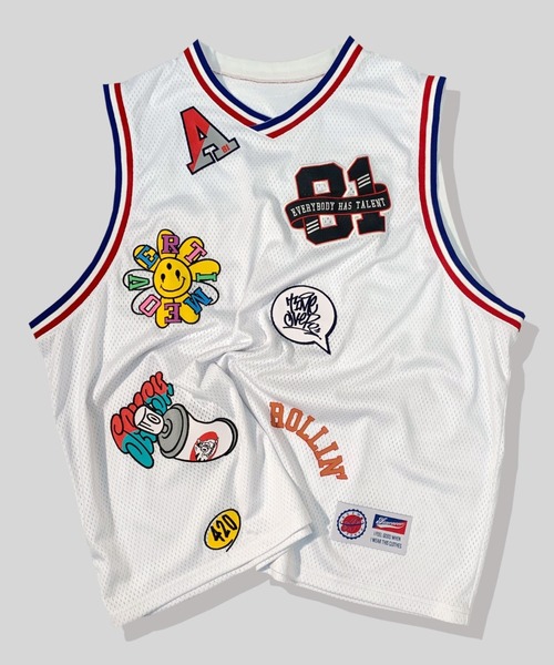 A'gem/エージェム』PATCH BASKET TANK/バスケット タンクトップ