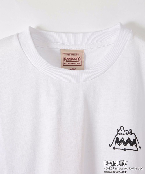 PEANUTS(ピーナッツ)の「【PEANUTS/ピーナッツ】 スヌーピー オリジナルデザインTシャツ(Tシャツ/カットソー・メンズ・ダークグリーン/ホワイト系その他/ピンク系その他/ベージュ系その他/ベージュ/ホワイト/ブルー・MEDIUM/SMALL/LARGE/X-LARGE)」の12枚目の写真