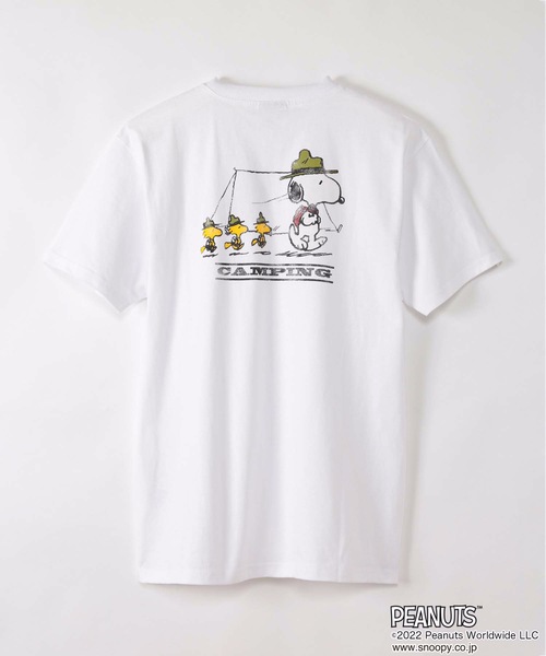 PEANUTS(ピーナッツ)の「【PEANUTS/ピーナッツ】 スヌーピー オリジナルデザインTシャツ(Tシャツ/カットソー・メンズ・ダークグリーン/ホワイト系その他/ピンク系その他/ベージュ系その他/ベージュ/ホワイト/ブルー・MEDIUM/SMALL/LARGE/X-LARGE)」の10枚目の写真