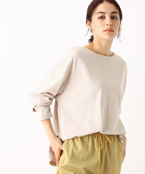 OPAQUE.CLIP（オペークドットクリップ）の「◆ピマコットン リップルカットソー（Tシャツ/カットソー・レディース・ブラック/ナチュラル/ホワイト系その他3/ホワイト系・40/38/42）」の4枚目の写真