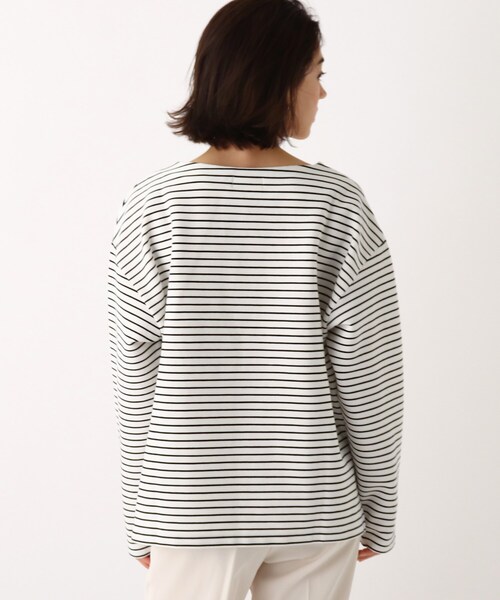 OPAQUE.CLIP（オペークドットクリップ）の「◆ピマコットン リップルカットソー（Tシャツ/カットソー・レディース・ブラック/ナチュラル/ホワイト系その他3/ホワイト系・40/38/42）」の7枚目の写真