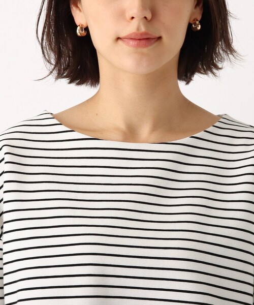 OPAQUE.CLIP（オペークドットクリップ）の「◆ピマコットン リップルカットソー（Tシャツ/カットソー・レディース・ブラック/ナチュラル/ホワイト系その他3/ホワイト系・40/38/42）」の8枚目の写真