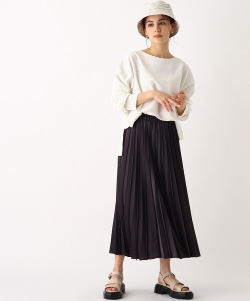 OPAQUE.CLIP（オペークドットクリップ）の「◆ピマコットン リップルカットソー（Tシャツ/カットソー・レディース・ブラック/ナチュラル/ホワイト系その他3/ホワイト系・40/38/42）」の11枚目の写真