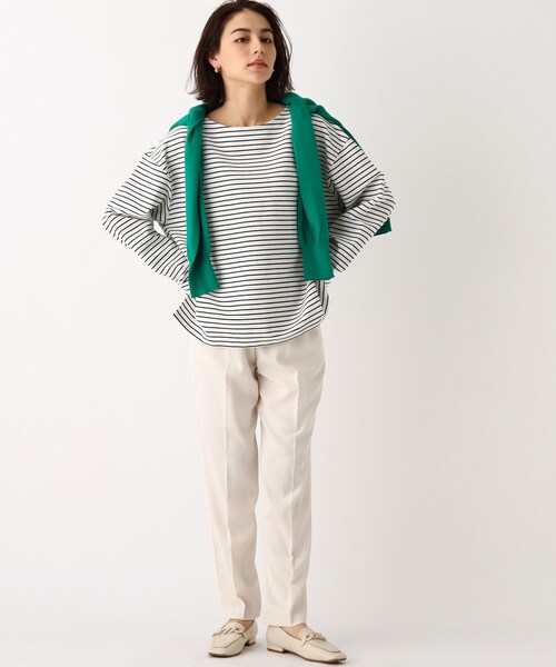 OPAQUE.CLIP（オペークドットクリップ）の「◆ピマコットン リップルカットソー（Tシャツ/カットソー・レディース・ブラック/ナチュラル/ホワイト系その他3/ホワイト系・40/38/42）」の17枚目の写真