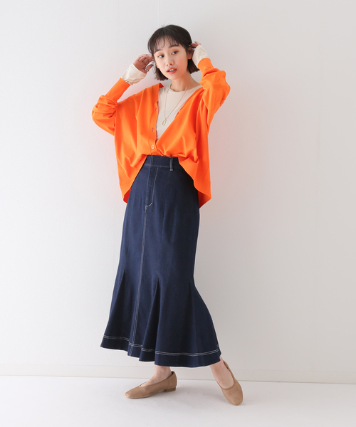 B.C STOCK(ベーセーストック)の「シアー ロング スリーブ TEE(Tシャツ/カットソー・レディース・ブラック/オレンジ/ブルー/アイボリー・FREE)」の20枚目の写真