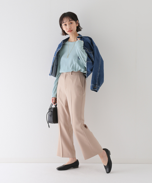 B.C STOCK(ベーセーストック)の「シアー ロング スリーブ TEE(Tシャツ/カットソー・レディース・ブラック/オレンジ/ブルー/アイボリー・FREE)」の22枚目の写真