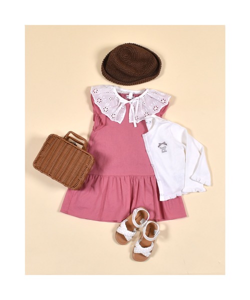 Noeil aime BeBe（ノイユエイムベベ）の「NoeilaimeBeBe/合皮クロスロゴ刺繍サンダル(15~20cm)（サンダル・キッズ・ホワイト・15 /20/18/17/19/16）」の3枚目の写真