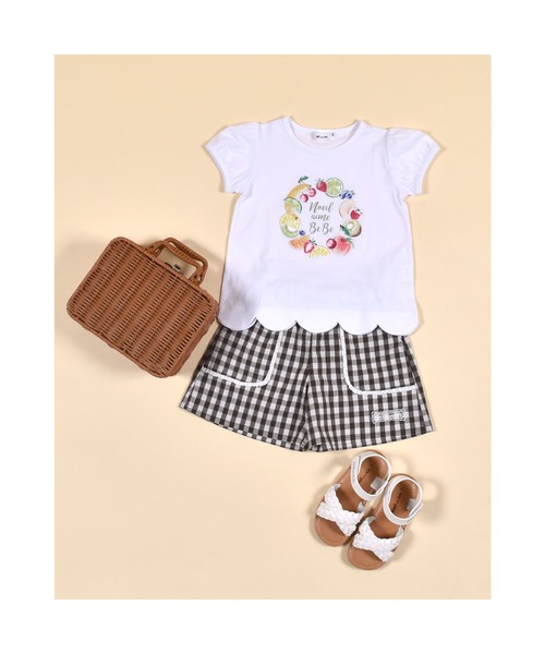 Noeil aime BeBe（ノイユエイムベベ）の「NoeilaimeBeBe/合皮クロスロゴ刺繍サンダル(15~20cm)（サンダル・キッズ・ホワイト・15 /20/18/17/19/16）」の5枚目の写真